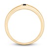 Thumbnail Image 2 of Men's Black Diamond Anniversary Ring 1/4 ct tw Princess 14K Yellow Gold