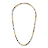 Thumbnail Image 1 of 1933 by Esquire Men's Natural Multi-Gemstone Tennis Necklace 14K Yellow Gold-Plated Sterling Silver 22"
