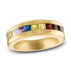 Thumbnail Image 1 of 1933 by Esquire Men's Natural Multi-Gemstone Ring 14K Yellow Gold-Plated Sterling Silver