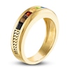 Thumbnail Image 2 of 1933 by Esquire Men's Natural Multi-Gemstone Ring 14K Yellow Gold-Plated Sterling Silver