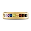 Thumbnail Image 2 of 1933 By Esquire Men's Natural Multi-Gemstone Ring Sterling Silver/14K Yellow Gold-Plated
