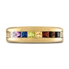 Thumbnail Image 2 of 1933 by Esquire Men's Natural Multi-Gemstone Ring 14K Yellow Gold-Plated Sterling Silver