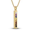 Thumbnail Image 1 of 1933 by Esquire Natural Multi-Gemstone Pendant Necklace 14K Yellow Gold-Plated Sterling Silver 22"