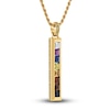 Thumbnail Image 2 of 1933 by Esquire Natural Multi-Gemstone Pendant Necklace 14K Yellow Gold-Plated Sterling Silver 22"