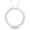 Thumbnail Image 2 of Diamond Circle Pendant Necklace 2 ct tw Round 14K White Gold 18"