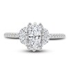 Thumbnail Image 3 of Diamond Engagement Ring 1 ct tw Marquise/Round 14K White Gold