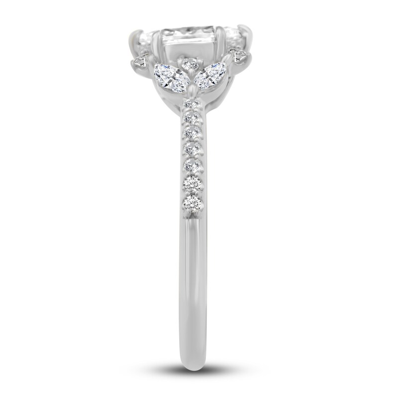 Main Image 4 of Diamond Engagement Ring 1 ct tw Marquise/Round 14K White Gold