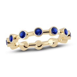 Juliette Maison Natural Blue Sapphire Ring 10K Yellow Gold