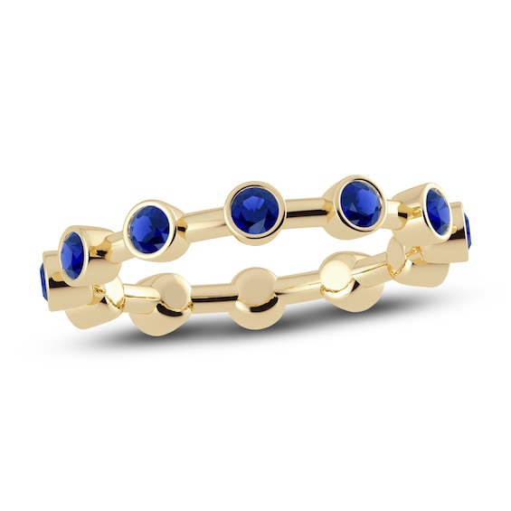 Juliette Maison Natural Blue Sapphire Ring 10K Yellow Gold