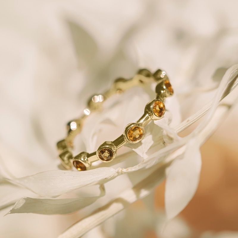 Main Image 4 of Juliette Maison Natural Blue Sapphire Ring 10K Yellow Gold