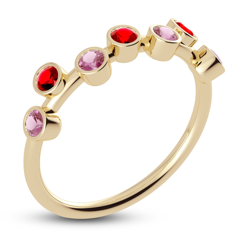 Main Image 2 of Juliette Maison Natural Ruby & Natural Pink Tourmaline Ring 10K Yellow Gold