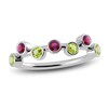 Thumbnail Image 1 of Juliette Maison Natural Peridot & Natural Rhodolite Garnet Ring 10K White Gold