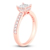 Diamond Engagement Ring 7/8 ct tw Princess/Round 14K Rose Gold