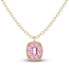 Thumbnail Image 1 of Juliette Maison Natural Pink Tourmaline Pendant Necklace 10K Yellow Gold