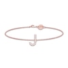 Thumbnail Image 1 of Juliette Maison Diamond Station Name Bracelet 1/8 ct tw Round 10K Rose Gold