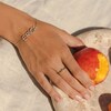 Thumbnail Image 4 of Juliette Maison Diamond Station Name Bracelet 1/8 ct tw Round 10K Rose Gold