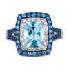 Thumbnail Image 3 of Le Vian Natural Aquamarine & Natural Blue Sapphire Ring 1/4 ct tw Diamonds 14K Vanilla Gold