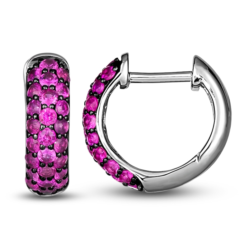 Le Vian Natural Ruby Hoop Earrings 14K Vanilla Gold