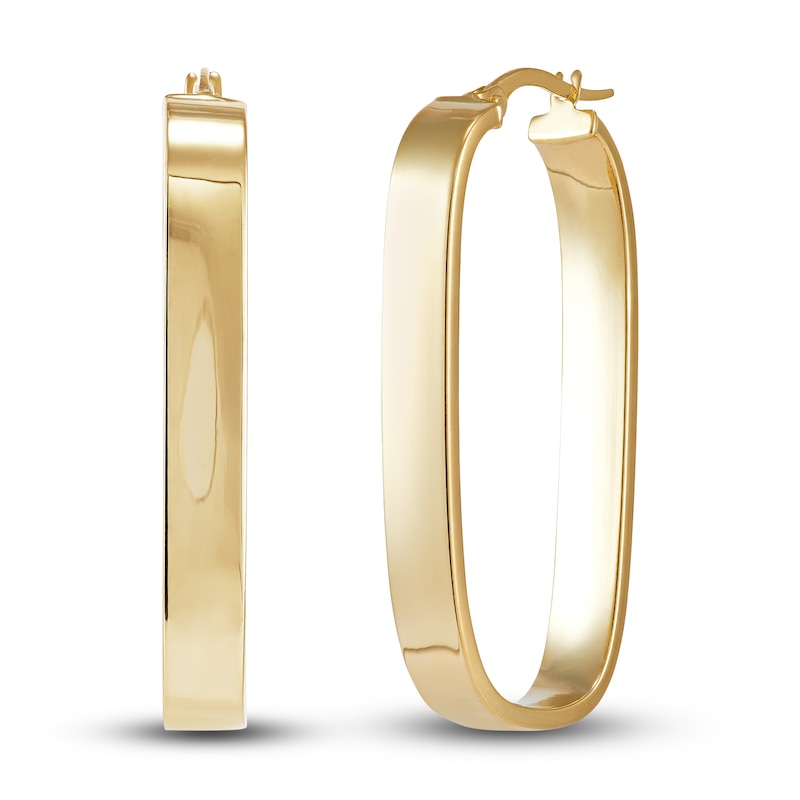 Main Image 1 of Large Hoop Earrings 10K Yellow Gold 39mm