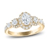 Thumbnail Image 0 of Vera Wang WISH Diamond Engagement Ring Setting 1-1/4 ct tw oval/Round 14K Yellow Gold