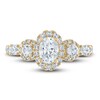 Thumbnail Image 3 of Vera Wang WISH Diamond Engagement Ring  1-1/4 ct tw Oval/Round 14K Yellow Gold