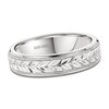 Thumbnail Image 1 of Kirk Kara Men's Engraved Leaf Wedding Band Platinum