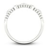 Thumbnail Image 4 of Diamond Beaded Bezel Wedding Band 1/10 ct tw Round 14K White Gold