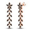 Pnina Tornai Black Diamond Drop Earrings 5/8 ct tw Round 14K Rose Gold