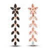 Pnina Tornai Black Diamond Drop Earrings 5/8 ct tw Round 14K Rose Gold