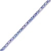Thumbnail Image 1 of Kallati Oval-Cut Natural Tanzanite Tennis Bracelet 14K White Gold 7"