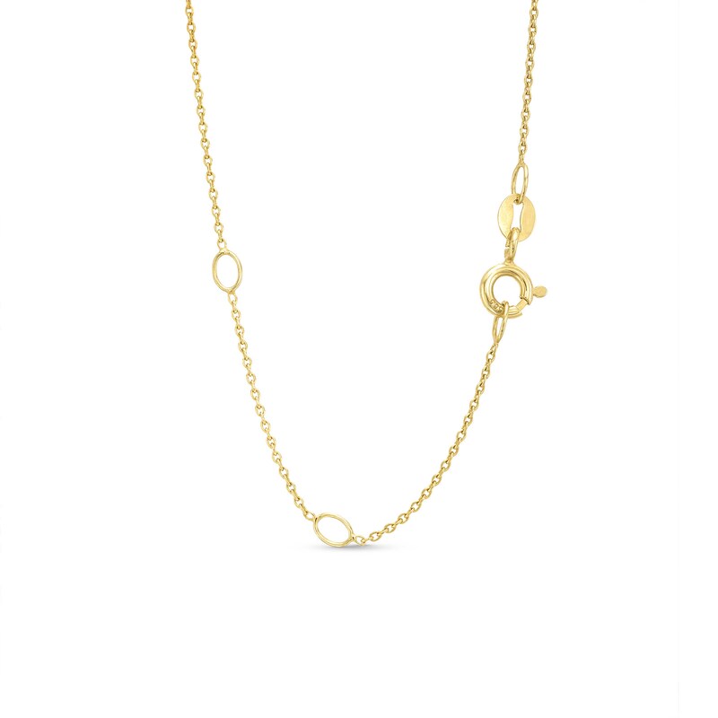 Main Image 3 of Kallati Pear-Shaped Natural Tanzanite & Natural Yellow Diamond Necklace 1 ct tw Round 14K Two-Tone Gold 18"