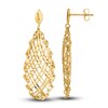 Diamond-Cut Dangle Earrings 14K Yellow Gold