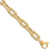 Thumbnail Image 0 of Textured Link Chain Bracelet 14K Yellow Gold 7.5"