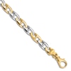 Thumbnail Image 1 of Solid High-Polish Anchor Link Chain Bracelet 14K Two-Tone Gold 8.25"