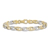 Thumbnail Image 2 of Solid High-Polish Anchor Link Chain Bracelet 14K Two-Tone Gold 8.25"