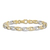 Thumbnail Image 3 of Solid High-Polish Anchor Link Chain Bracelet 14K Two-Tone Gold 8.25"