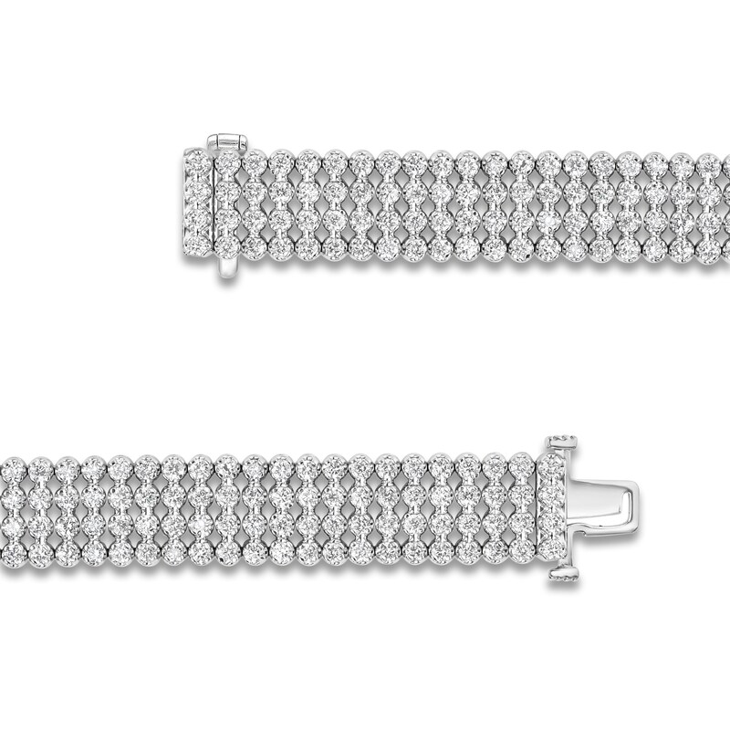 Diamond Bracelet 7 ct tw Round 14K White Gold 7"