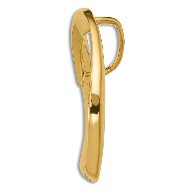 Main Image 2 of High-Polish Heart Slide Charm 14K Yellow Gold
