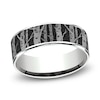 Thumbnail Image 1 of Men's Birch Wedding Band Titanium/14K White Gold 7.5mm