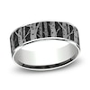 Thumbnail Image 0 of Men's Birch Wedding Band Titanium/14K White Gold 7.5mm