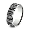 Thumbnail Image 1 of Men's Birch Wedding Band Titanium/14K White Gold 7.5mm