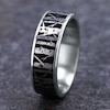 Thumbnail Image 3 of Men's Birch Wedding Band Titanium/14K White Gold 7.5mm