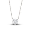 Thumbnail Image 1 of Lab-Grown Diamond Solitaire Necklace 1-1/2 ct tw Round 14K White Gold 19" (SI2/F)