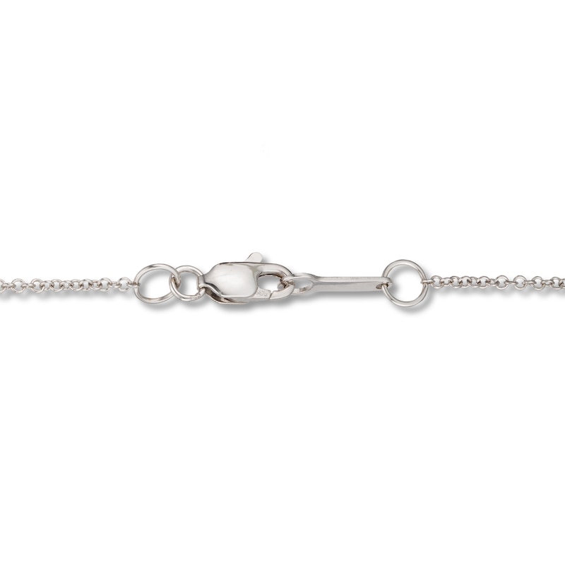Main Image 3 of Lab-Grown Diamond Solitaire Necklace 1-1/2 ct tw Round 14K White Gold 19" (SI2/F)