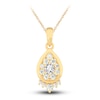 Thumbnail Image 1 of Diamond Pendant Necklace 1/2 ct tw Round 14K Yellow Gold 18"