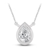 Thumbnail Image 1 of Diamond Pendant Necklace 3/8 ct tw Pear 14K White Gold 18" (I1,I)