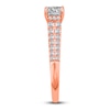 Thumbnail Image 3 of Diamond Halo Engagement Ring 1-3/8 ct tw Cushion/Round 14K Rose Gold