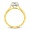 Thumbnail Image 2 of Diamond Halo Engagement Ring 3/4 ct tw Round 14K Yellow Gold