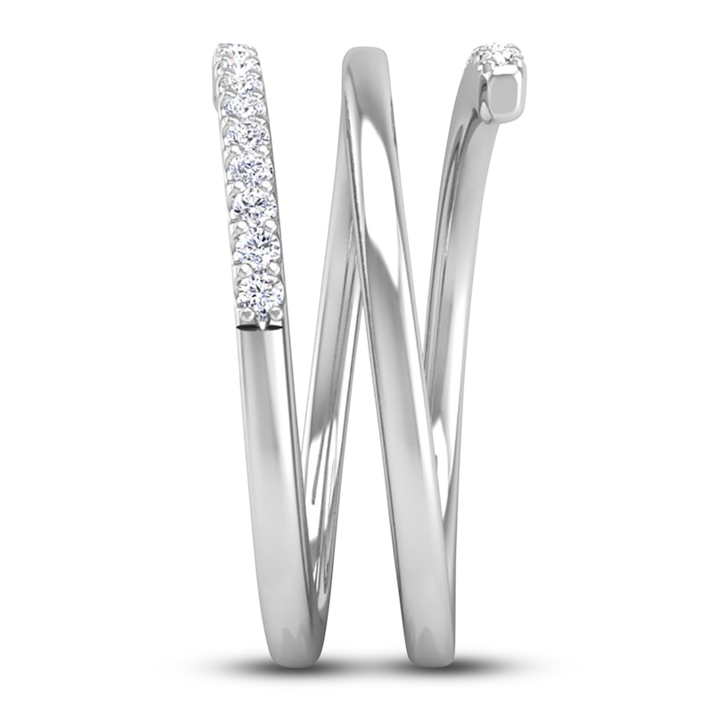 Main Image 4 of Diamond Spiral Wrap Ring 1/5 ct tw Round 14K White Gold