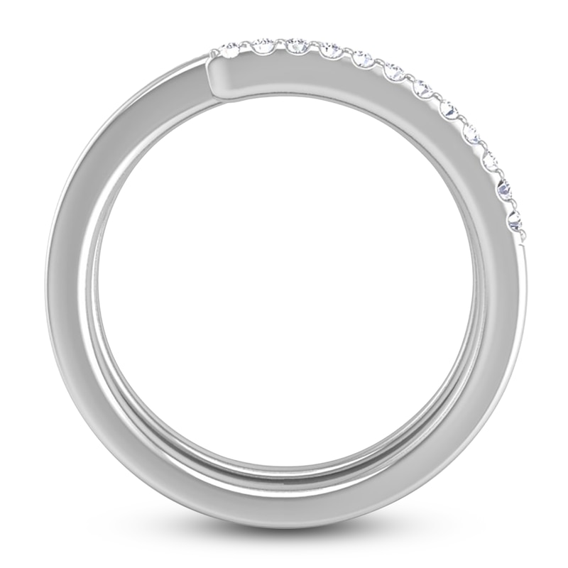 Main Image 5 of Diamond Spiral Wrap Ring 1/5 ct tw Round 14K White Gold